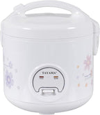 TAYAMA Automatic Rice Cooker & Food Steamer 8 Cup, White (TRC-08RS)