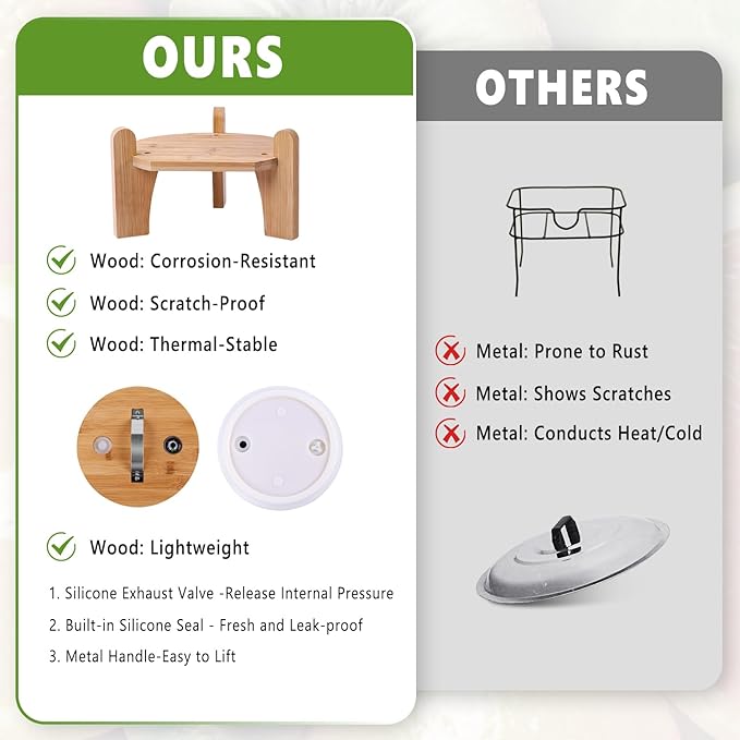 2.9 Gallon Drink Dispenser, Glass Beverage Dispenser with Wood Stand, Lemonade Dispenser with Airtight Valve and Stainless Steel Spigot Fruit, Thick Drink Dispenser for Parties Restaurants Hotels