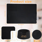 LynxLink 5Pcs Silicone Coffee Mat Set,Coffee Maker Mat,Silicone Top Mat,Coffee Tamper Base, Cup Coaster - Espresso Machine Accessories, Luxe Cafe Replacement Parts Compatible with ES601/ES701