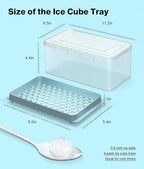 Mini Ice Cube Trays for Freezer - 0.6 IN Tiny Round Pebble Nugget Ice Mold Trays with Lid and Bin, Crushed Ice Trays Makes 104x4 pcs Ice balls - Easy Release Ice Maker for Cocktails, Drinks, Whisky