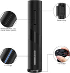 COKUNST Electric Wine Opener, Battery Operated Wine Bottle Openers with Foil Cutter, One-click Button Corkscrew Remover for Home Kitchen Party Wedding