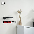 JQK Black Toilet Paper Holder, 5 Inch 304 Stainless Steel Thick 0.8mm Tissue Paper Dispenser, Matte Black Wall Mount, 2 Pack, TPH120-PB-P2
