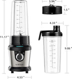 La Reveuse Personal Size Blender for Shakes Smoothies,400W, with 2 x 24 Oz Blending Cups and 2 Spout Lids,BPA-free
