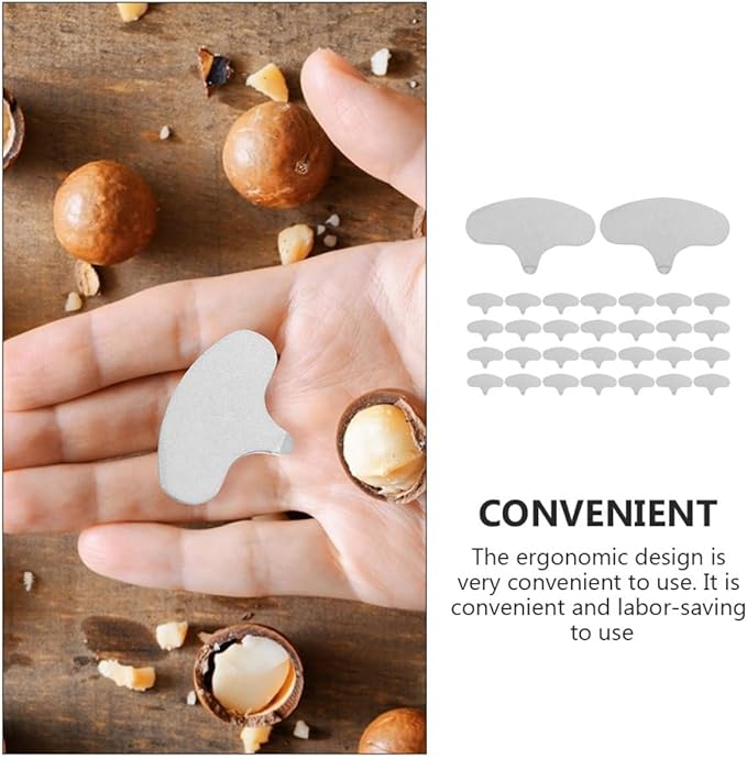 Totority 30pcs Iron Macadamia Nut Opener Sheller Tool Nut Splitter for Home Use Sturdy Nutcracker Specialty Kitchen Gadget