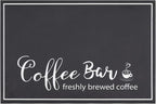 Findosom 12"x 20" Dish Drying Mat, Super Absorbent & Cuttable Coffee Mat, Hide Stain Bar Mat for Kitchen Counter, Coffee Bar Accessories, Black