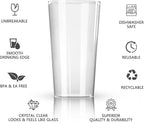 Liacere Plastic Drinking Glasses Set of 12-18oz Highball Clear Reusable Plastic Glasses Colors, Water Glasses Cups, Bar Tumbler Glassware Set for Beer, Juice, Cocktail, Milk