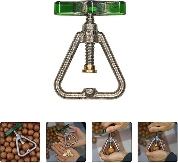 SHINEOFI Macadamia Nut Opener and Walnut Shell Opening Tool, Stainless Steel Labor-Saving Nutcracker Clamp for Kitchen Use, Sturdy Handheld Specialty Gadget for Nut Shell Opening at Home