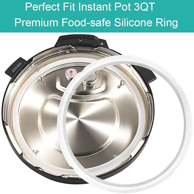 2-Pack Sealing Ring 3 Quart for Instant Pot, BPA-Free Sealing Ring Replacement Parts for InstantPot 3QT, Food-grade Gasket for Instantpot Mini 3 Qt, Seal Accessories for Instant Pot