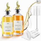 350 ML Premium Olive Oil Dispenser Bottles for Kitchen with Pourer, Elegant Olive Oil Bottle, Sprayer for Cooking, Vinegar Dispenser Bottle Set of 2,Home Oil Container As Gift (M)