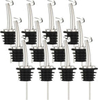 20 Pcs Oil Spout Liquor Bottle Pourer Spouts Stainless Steel Speed Pour Spouts Olive Oil Dispenser Spout with Flip Top for About 3/4" Bottle Mouth