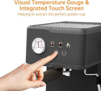 MAttinata Espresso Machine 20 Bar, Espresso Coffee Maker with Professional Milk Frother Steam Wand for Cappuccino & Latte, 60oz Removable Water Tank for Home，Stainless Steel