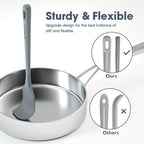 ChefAide 4 Pieces Silicone Spatula Set, Food Grade Rubber Spatula, Upgrade Strong Handle with Ergonomic Grip, Heat Resistant for Nonstick Cookware, Cooking