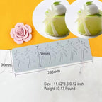 3D Hollow Leaf Fondant Lace Mold Multi Leaves Flower Candy Mold Chocolate Sugar Craft Cake Decoration Cupcake Top (C Coconut Tree_11.52 * 3.6 * 0.12inch)