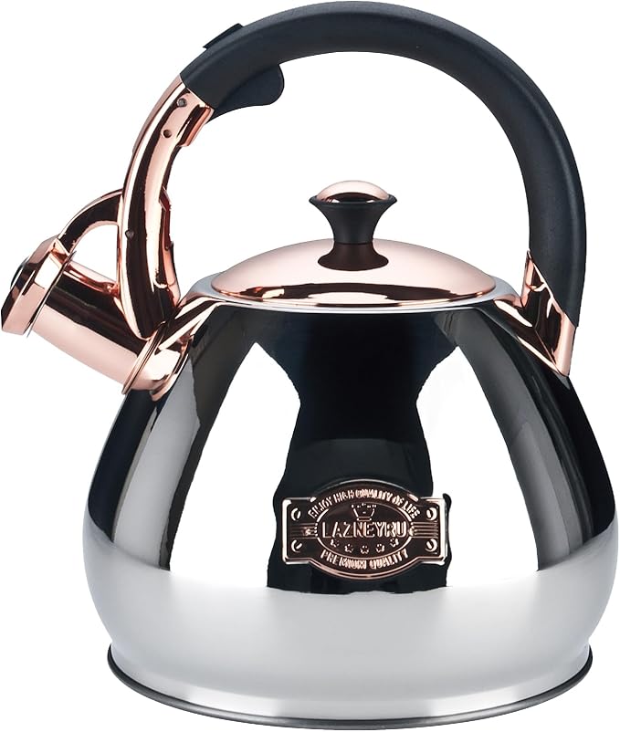 Tea Kettle Stovetop Whistling Kettle Teapot, 3Quart Tea Pot Stainless Steel Teakettle for Stove Top with Heat Proof Ergonomic Handle
