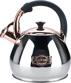Tea Kettle Stovetop Whistling Kettle Teapot, 3Quart Tea Pot Stainless Steel Teakettle for Stove Top with Heat Proof Ergonomic Handle