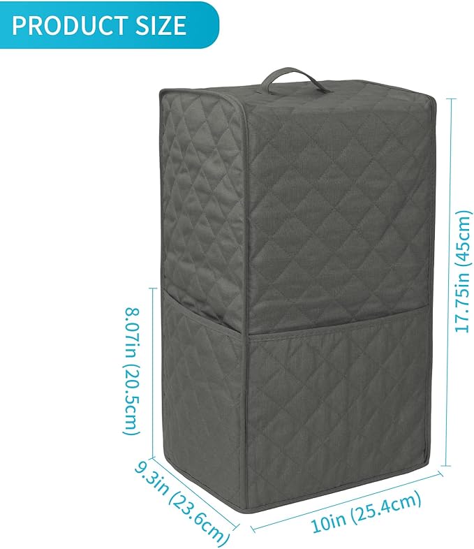 Kitchen Blender Dust Cover,Blender Covers Compatible with Ninja Foodi Blender,Blender Covers For kitchen Appliance Covers,Blender Cover with Accessory Pocket. (Grey)