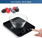 Vitafit 33lb Food Scale, High Accuracy in 0.1oz by Our Professional Factory Since 2001, Digital Kitchen Scale Weight Grams and Ounces for Cooking & Baking, 8.5x7.1in Big Platform, 3*AAA Battery, Black