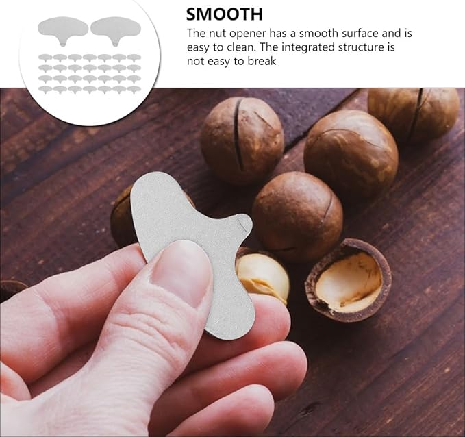 Totority 30pcs Iron Macadamia Nut Opener Sheller Tool Nut Splitter for Home Use Sturdy Nutcracker Specialty Kitchen Gadget