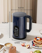 Electric Kettle with Temperature Control, 1.7L Stainless Steel Hot Water Kettle, 5 Presets for Tea & Coffee, 2H Keep Warm, Fast Boil, Auto Shut-Off & Boil-Dry Protection, Cordless Tea Kettle,Blue