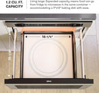 Zephyr 24 inch Built In Drawer Microwave Oven Under Cabinet - Integrated, Wall Mount, Under Counter Pull Out Microwave Drawer 1.2 cu ft, Preset Cooking Options, Easy Clean Coating, 1000W
