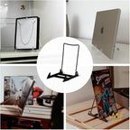 KINGDOM SOLUTIONS MADE IN USA 12-Pack Adjustable Acrylic Easels - Plate Stand - Sturdy Book Stand for Art, Pictures, Plates, Frames - Unique on the Market