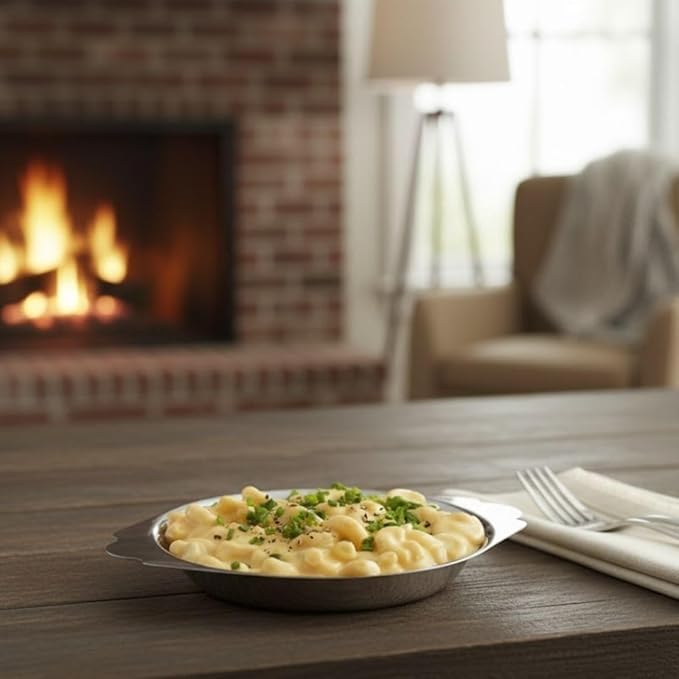 Soro Essentials- 8 oz. Stainless Steel Round Au Gratin Dish Set of 8- Serving Dish for Individual Serving Casseroles Lasagna and Cobblers Table Serving Dishes Casserole Dishes Individual Gratin