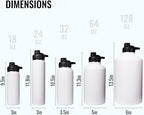 32 oz Insulated Water Bottle with Handle, 304 Stainless Steel Water Bottles with Wide Mouth, Double Wall Vacuum Sports Water Bottle, BPA Free, Keep Cold and Hot, White