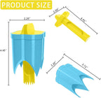 Pepper Corer, 2 in 1 Red Bell Pepper Seed Corer Remover Tool, Fruit & Vegetable Corers Quick Cave Tools for Jalapeno Cutter Deseeder, Yellow Blue, 2 PCS