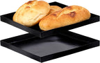 Professional-Grade 2-Pack PTFE Solid Oven Baskets, 13.5x14.5x1 Inch Non-Stick Solid Oven Trays for Commercial Kitchens & High-Volume Cooking