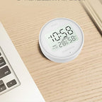 Magnetic Digital Hygrometer & Indoor Thermometer - Kitchen Timer for Cooking, Baking, Fitness, AAA Battery Included