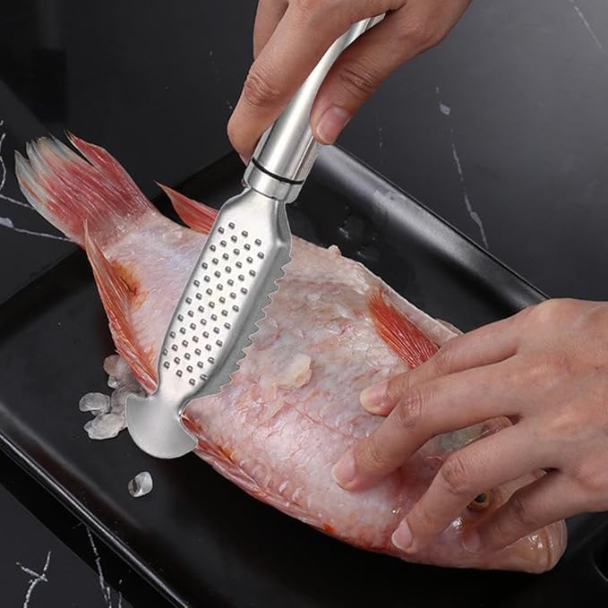 Fish Scales Scraping Tool,Multifunction Stainless Steel Fish Scale Knife Fish Cleaning Kit,Fish Scale Peeler,Fish Descaler Tool,Fish Scaler Remover,Removing Tool Specialty Gadgets