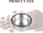 2 Pack 51mm Stainless Steel Coffee Filter Basket, Espresso Portafilter Machine Parts Compatible with CASABREWS, Gevi (2, Two Cups)