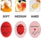 Lasubst Egg Timer for Boiling Eggs that Changes Color When Done, Classic Red