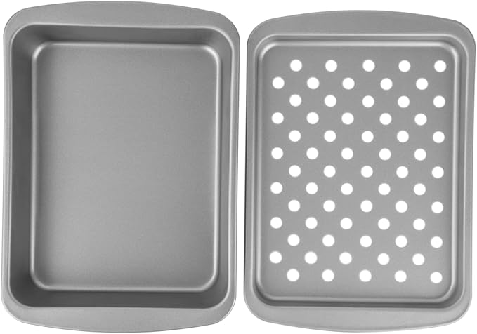 G & S Metal Products Company OvenStuff Nonstick Toaster Oven Bake, Broil and Roast Set, 2-Piece Set