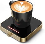 Maestri House Mug Warmer, Electric Coffee Cup Warmer for Desk with 3-Temp Settings,Auto Shut Off, Constant Temperature Heating for Beverage, Milk, Tea and Hot Chocolate at Home & Office (Gold)