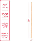 GUSTO [1000 Count] 7.5 Inch Wooden Coffee Stirrers - Wood Stir Sticks, Biodegradable, Eco-Friendly Wood Stirrers for Coffee & Cocktails (Formerly Comfy Package)