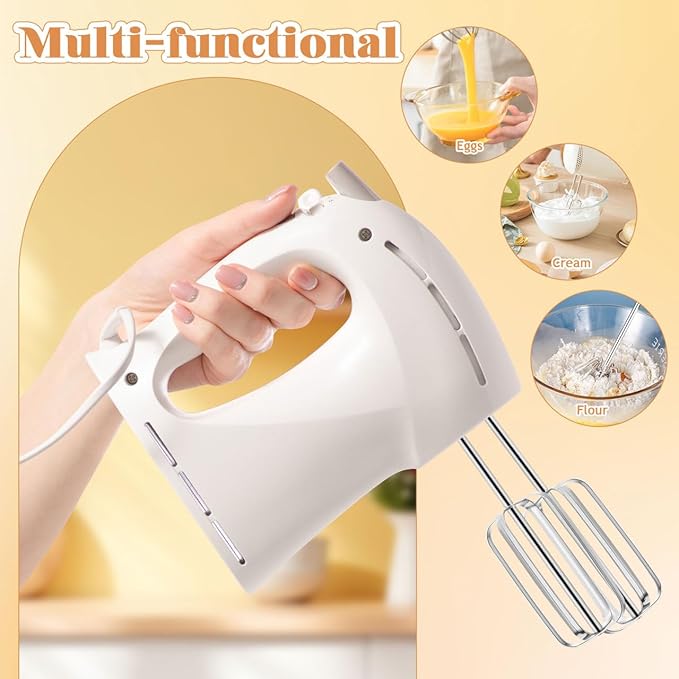 Hand Mixer Replacement Beaters: 2 Pack Stainless Steel Attachments for Electric Mixer, Egg Beater Whisk Set, Handheld Kitchen Baking Parts for Cake Batter Dough Cream