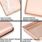 11" x 9" Baking Pans, Cookie Sheets Set of 2, 1.8 Inch Deep Nonstick Toaster Oven Pan Set for Baking, Heavy Duty Carbon Steel Non-toxic Toaster Oven Tray Replacement Cookie Tray for Kitchen Bake