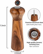 Wooden Salt and Pepper Grinder Set, Pepper Grinder Pepper Mill with Adjustable Coarseness,Acacia Wood Pepper Grinder Manual, Salt and Pepper shakers Tableware Gifts
