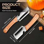 Multi-Functional Vegetable Peeler for Kitchen, 2026 New Stainless Steel Peeler with Wooden Handle and Bottle Opener, Kitchen Tool for Fruit Veggie Pumpkin, Gifts for Mom (1PC)