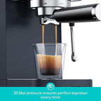 CASABREWS 3700 Essential Espresso Machine 20 Bar, Stainless Steel Coffee Maker with Steam Frother, Cappuccino & Latte Machine, 43.9oz Water Tank, Sapphire Blue