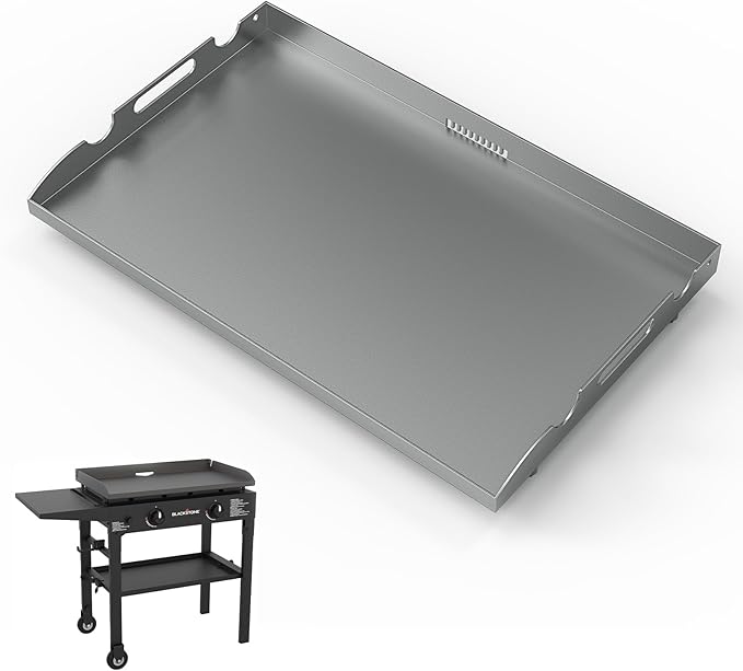 Upgrade Flat Top Griddle Insert for Blackstone 28 Inch Tabletop Griddle Powder Coated Steel Grill Cooking Plate Replacement Parts w/Rear Grease System for 1517 1883 1924 1853 1963 1885 1856 1605 1803