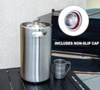 270OZ Mini Keg Growler, Pressurized Home Dispenser System with Adjustable Faucet Keeps Carbonation and Fresh for Homebrew, Craft and Draft Beer