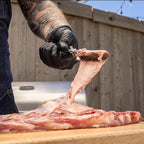 Stainless Steel Rib Membrane Removal Tool - BBQ Rib Skinner with Arc Clamp & Non-Slip Grip for Easy Membrane Removal,Kitchen Gadget for Barbecue Enthusiasts & Chefs