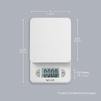 Taylor Compact Digital Scale (White), 11 pound capacity