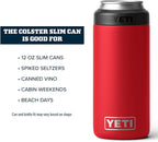 YETI Rambler 12 oz. Colster Slim Can Insulator for the Slim Hard Seltzer Cans, Rescue Red (NO CAN INSERT)