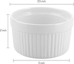 Foraineam 12 Pack 6 oz Ramekins Bakeware 6 Colors Porcelain Souffle Dishes Dessert Custard Baking Cups for Souffle, Creme Brulee and Ice Cream