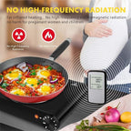 1800W Dual Infrared Burner Electric Hot Plate, High Power for Fast Cooking, 7 Inch Ceramic Glass Portable Electric Stove with Adjustable Temperature Control, Upgraded Version