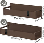 HuggieGems 6 Pack Magnetic Spice Rack Organizer for Refrigerator and Oven, Brown Fridge Organizers and Storage for Kitchen
