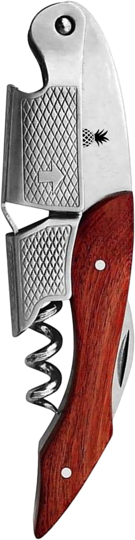 Professional Waiter Corkscrew Wine Opener – Stainless Steel Wine Key with Foil Cutter & Bottle Opener, Heavy Duty Sommelier Tool for Bartenders & Wine Lovers, 2 Pack